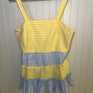 Crown & Ivy Yellow Striped Top